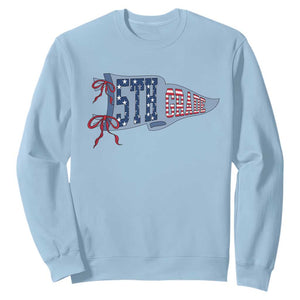 5th Grade Teacher Pennant US Flag Back to School Sweatshirt TS14 Light Blue Print Your Wear