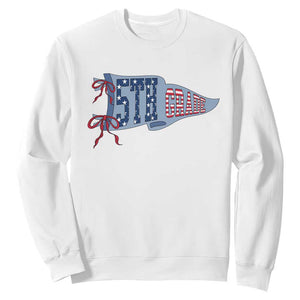5th Grade Teacher Pennant US Flag Back to School Sweatshirt TS14 White Print Your Wear