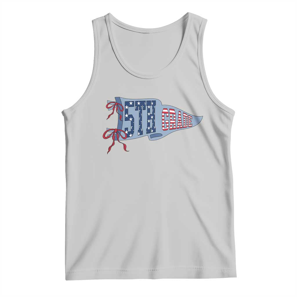 5th Grade Teacher Pennant US Flag Back to School Tank Top TS14 Ash Print Your Wear