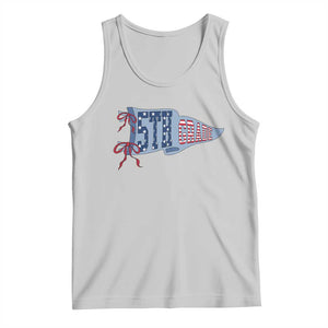 5th Grade Teacher Pennant US Flag Back to School Tank Top TS14 Ash Print Your Wear