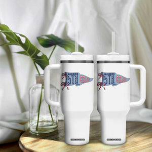 5th Grade Teacher Pennant US Flag Back to School Tumbler With Handle TS14 Print Your Wear