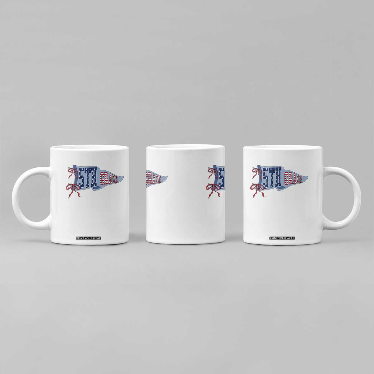 5th Grade Teacher Pennant US Flag Back to School Coffee Mug TS14 Print Your Wear