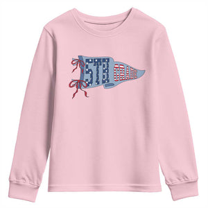 5th Grade Teacher Pennant US Flag Back to School Youth Sweatshirt TS14 Light Pink Print Your Wear
