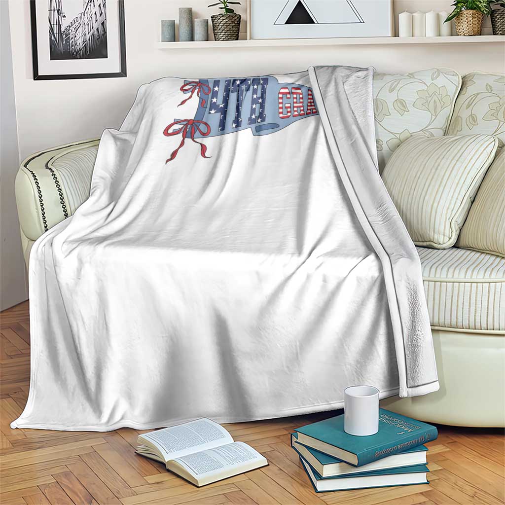 4th Grade Teacher Pennant US Flag Back to School Throw Blanket TS14 Print Your Wear
