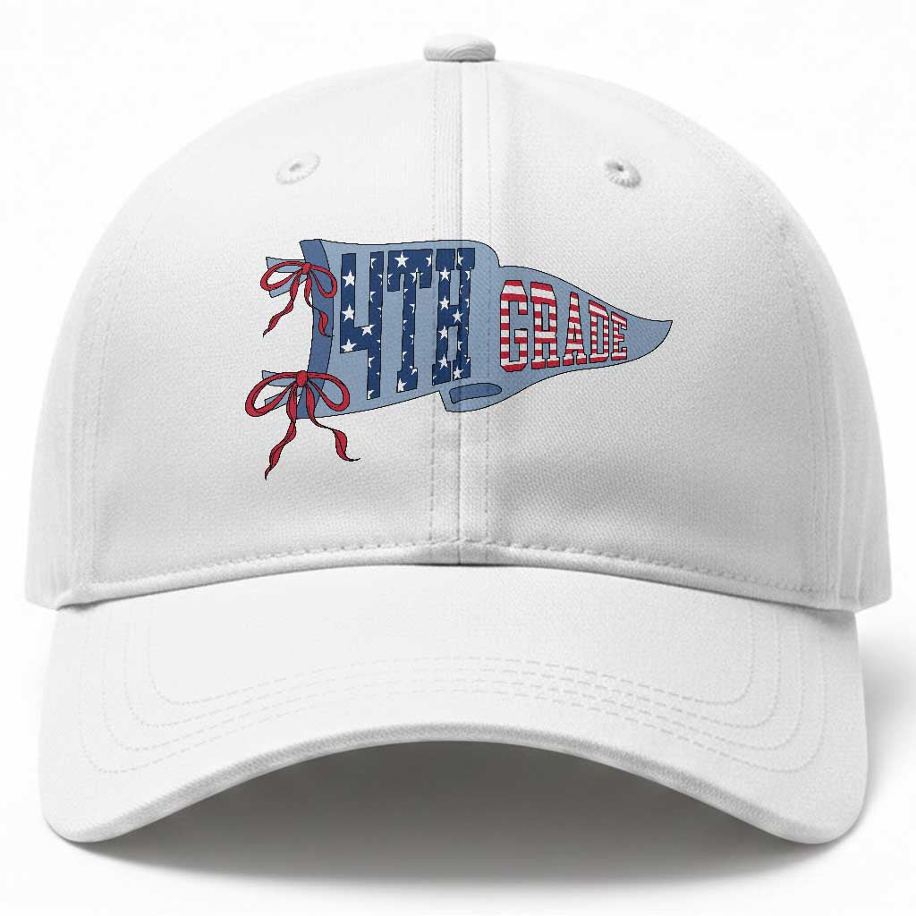4th Grade Teacher Pennant US Flag Back to School Baseball Cap TS14 Print Your Wear