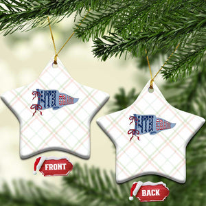 4th Grade Teacher Pennant US Flag Back to School Ceramic Ornament TS14 Print Your Wear