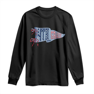 4th Grade Teacher Pennant US Flag Back to School Long Sleeve Shirt TS14 Black Print Your Wear