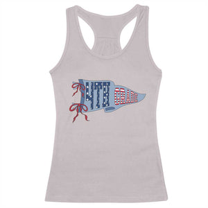 4th Grade Teacher Pennant US Flag Back to School Racerback Tank Top TS14 Ice Gray Print Your Wear