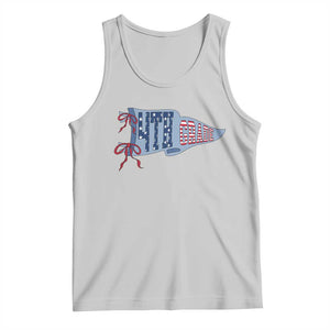 4th Grade Teacher Pennant US Flag Back to School Tank Top TS14 Ash Print Your Wear