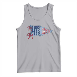 4th Grade Teacher Pennant US Flag Back to School Tank Top TS14 Athletic Heather Print Your Wear