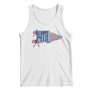 4th Grade Teacher Pennant US Flag Back to School Tank Top TS14 White Print Your Wear