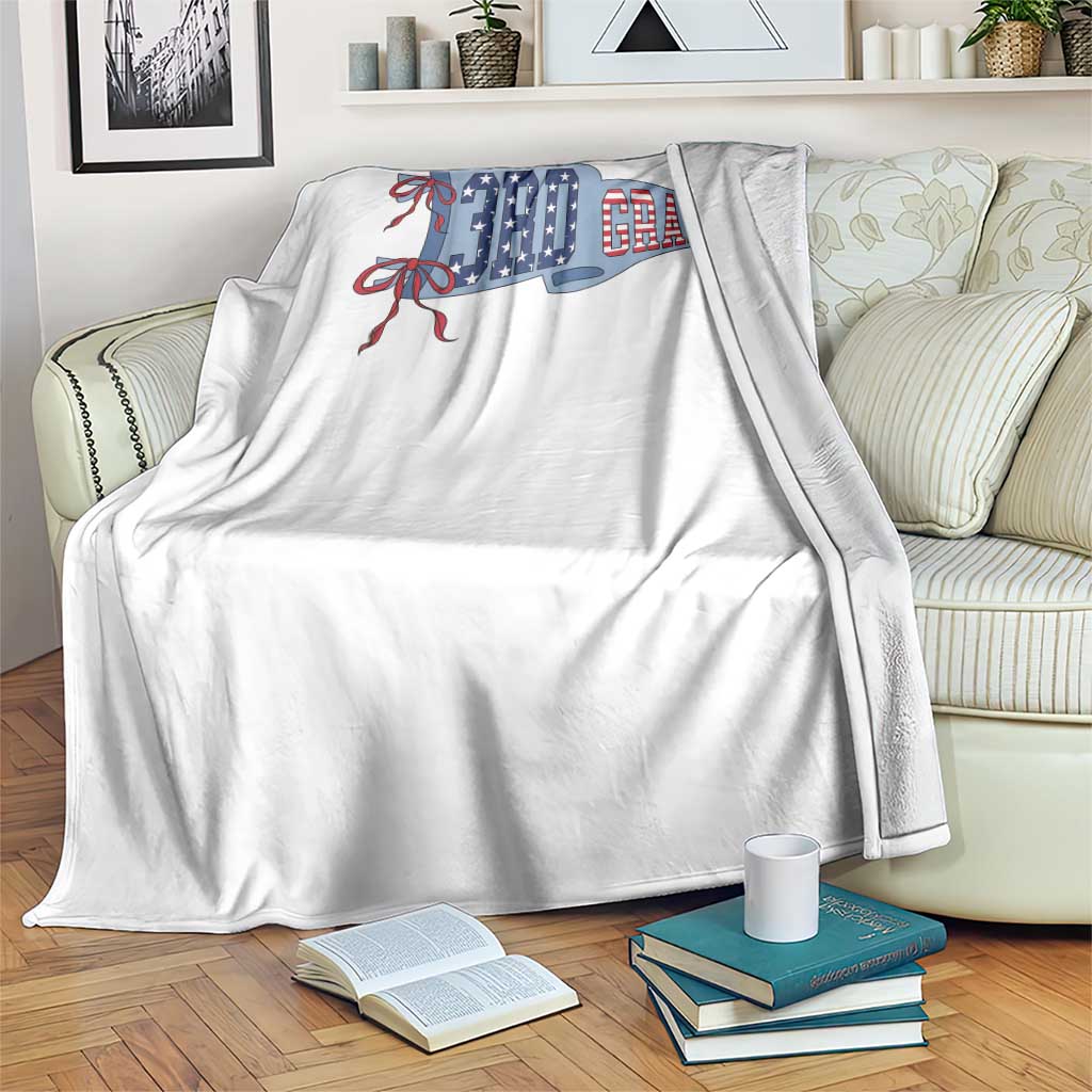 3rd Grade Teacher Pennant US Flag Back to School Throw Blanket TS14 Print Your Wear