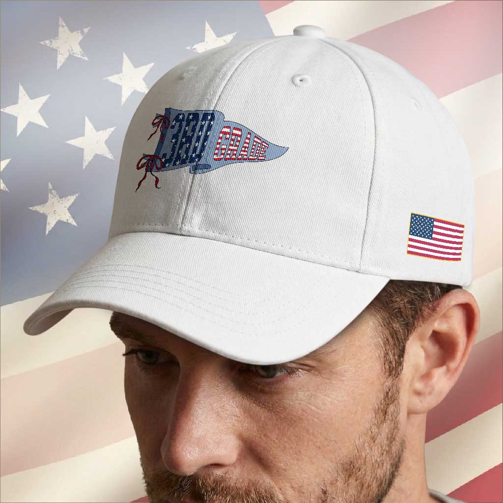 3rd Grade Teacher Pennant US Flag Back to School Baseball Cap TS14 Print Your Wear