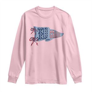 3rd Grade Teacher Pennant US Flag Back to School Long Sleeve Shirt TS14 Light Pink Print Your Wear