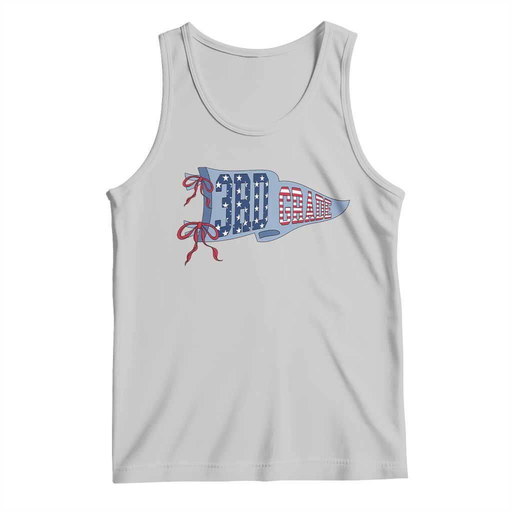3rd Grade Teacher Pennant US Flag Back to School Tank Top TS14 Ash Print Your Wear