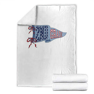 2nd Grade Teacher Pennant US Flag Back to School Throw Blanket TS14 White Print Your Wear
