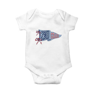2nd Grade Teacher Pennant US Flag Back to School Baby Onesie TS14 White Print Your Wear
