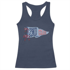 2nd Grade Teacher Pennant US Flag Back to School Racerback Tank Top TS14 Navy Print Your Wear