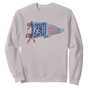 2nd Grade Teacher Pennant US Flag Back to School Sweatshirt TS14 Ice Gray Print Your Wear