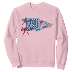 2nd Grade Teacher Pennant US Flag Back to School Sweatshirt TS14 Light Pink Print Your Wear