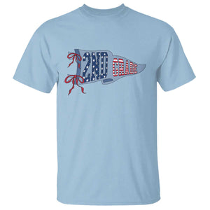 2nd Grade Teacher Pennant US Flag Back to School T Shirt TS14 Light Blue Print Your Wear