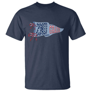 2nd Grade Teacher Pennant US Flag Back to School T Shirt TS14 Navy Print Your Wear