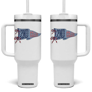 2nd Grade Teacher Pennant US Flag Back to School Tumbler With Handle TS14 One Size: 40 oz White Print Your Wear