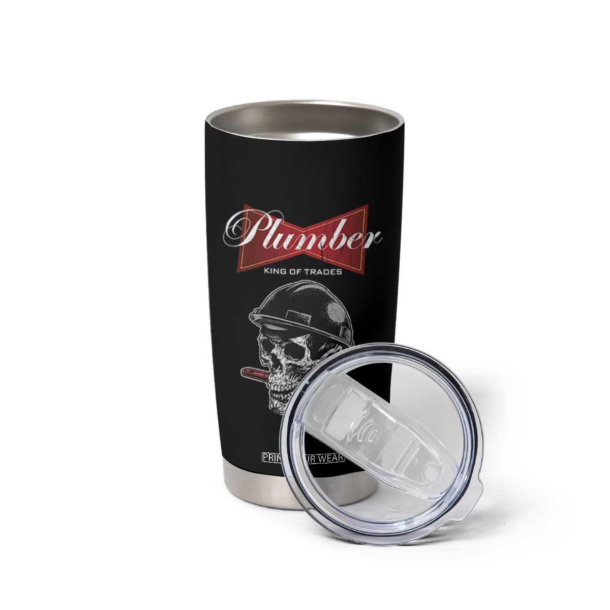 Plumber Plumbing Skull Tumbler Cup King Of Trades TS14 Print Your Wear