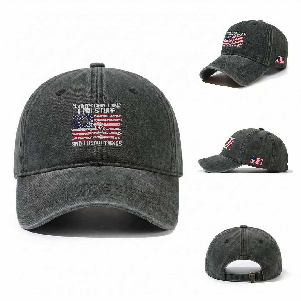 Patriotic Mechanic American Flag Car Repairman Washed Cotton Baseball Cap TS14 Washed Cap Universal Fit Dark Green Print Your Wear