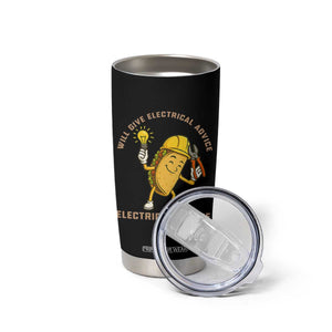 Funny Electrician Tumbler Cup This Electrician Will Work For Tacos TS14 Print Your Wear