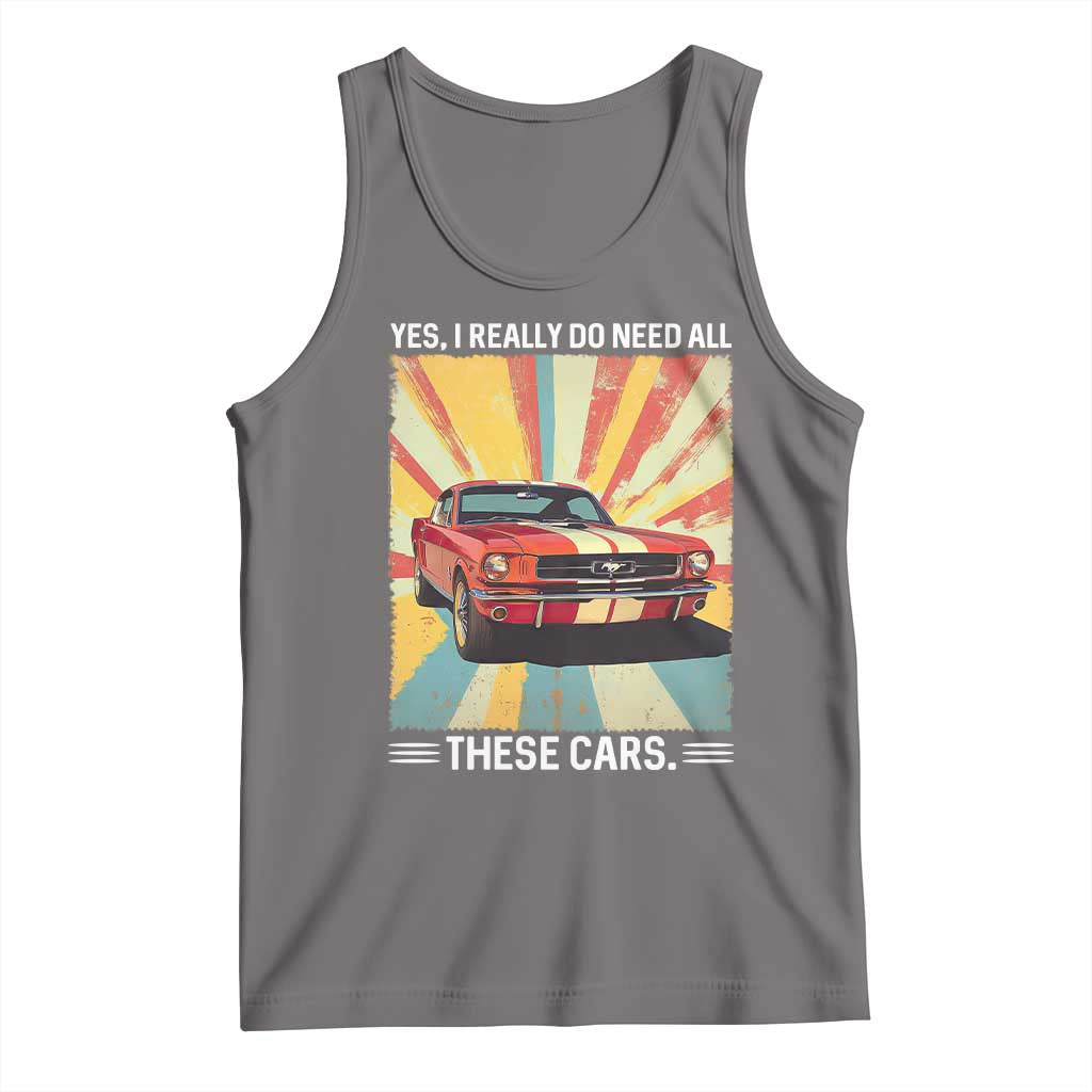 Funny Garage Mechanic Tank Top Yes I Really Do Need All These Cars TS14 Deep Heather Print Your Wear