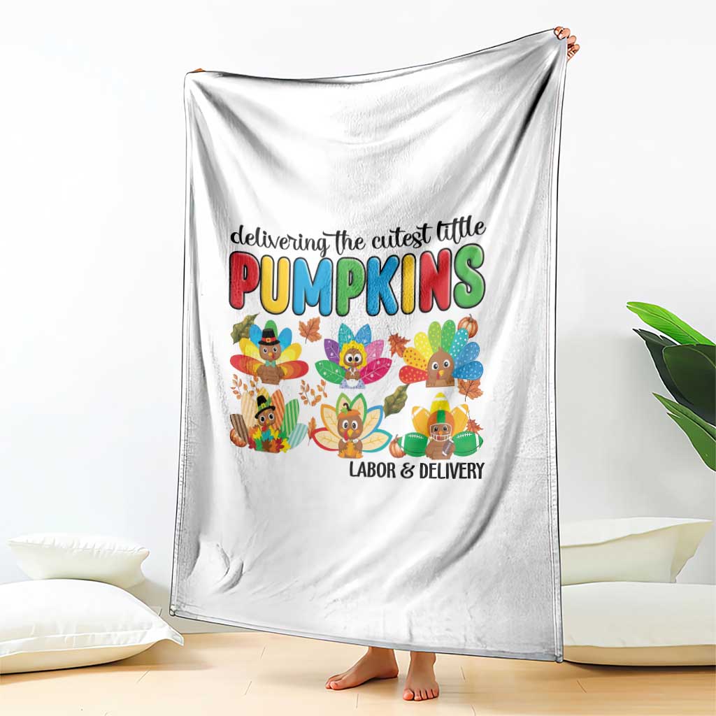 Thanksgiving Labor And Delivery Nurse Throw Blanket Cutest Turkeys TS14 Print Your Wear