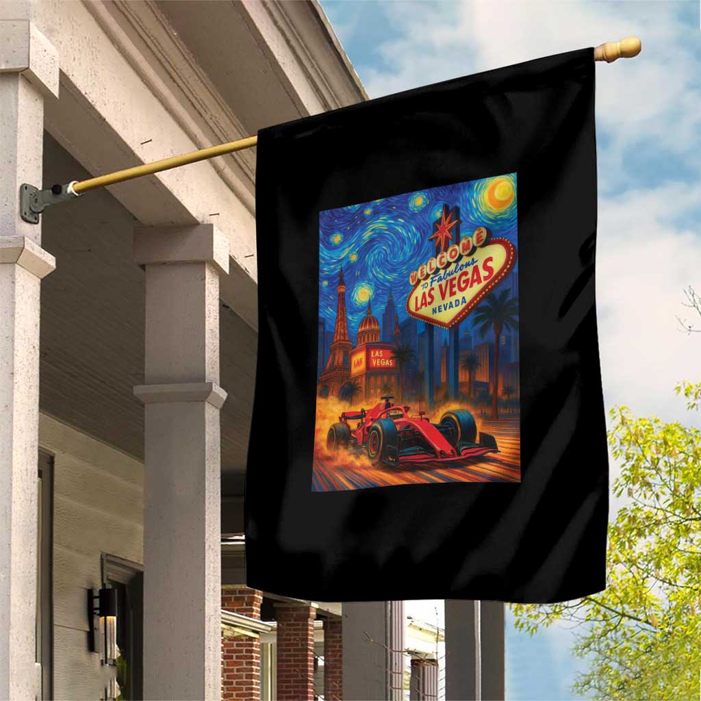 Racing Car Starry Night Las Vegas Race Day Garden Flag TS14 Print Your Wear