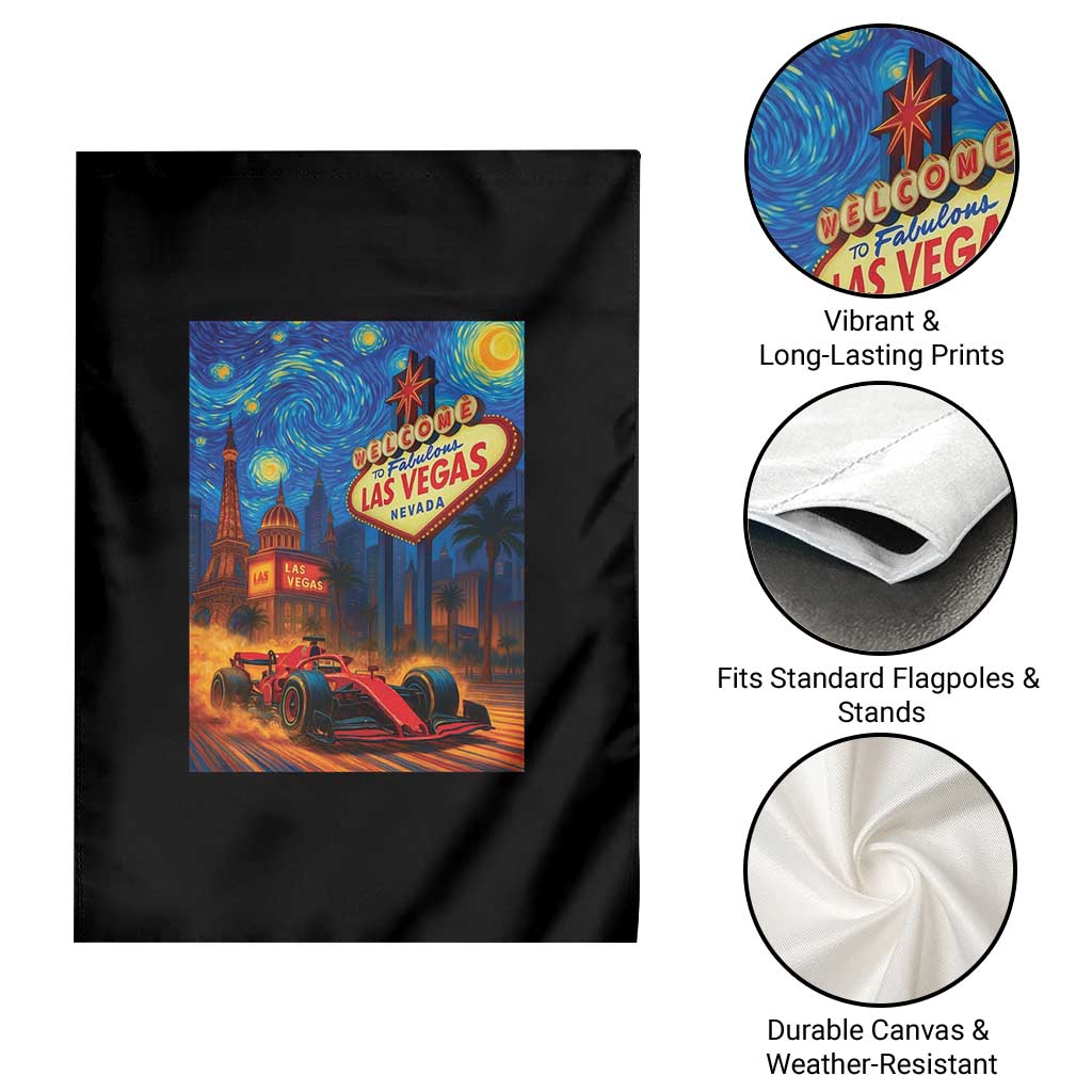 Racing Car Starry Night Las Vegas Race Day Garden Flag TS14 Print Your Wear