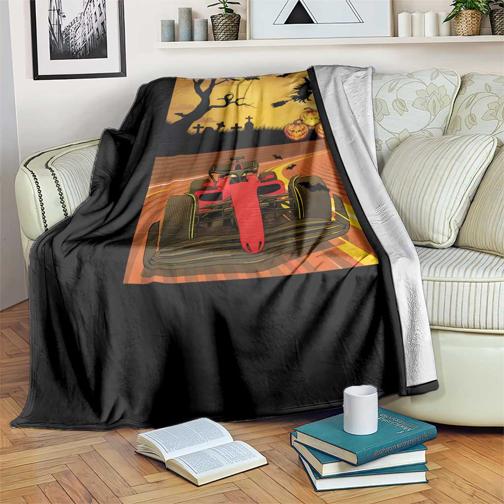 Vintage Race Car Halloween Pumpkin Retro Racing Throw Blanket TS14 Print Your Wear