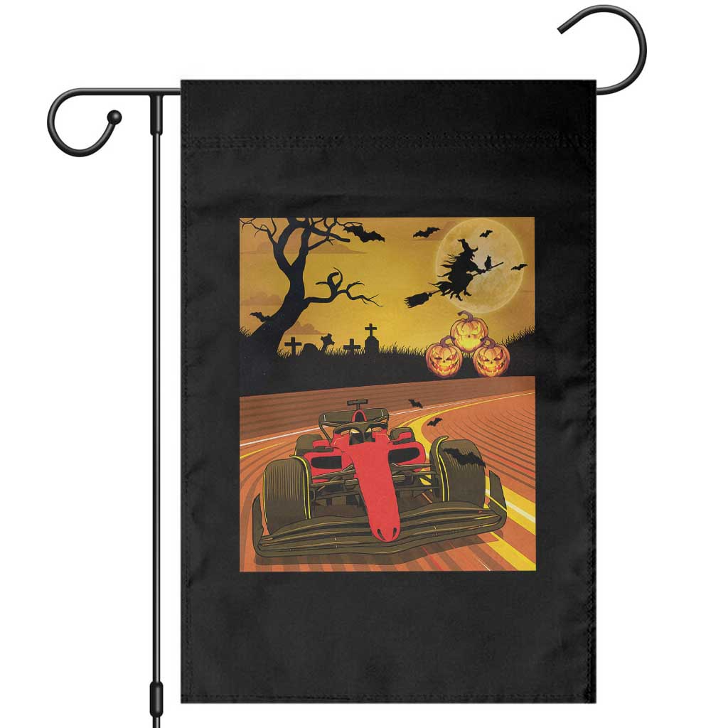 Vintage Race Car Halloween Pumpkin Retro Racing Garden Flag TS14 Black Print Your Wear