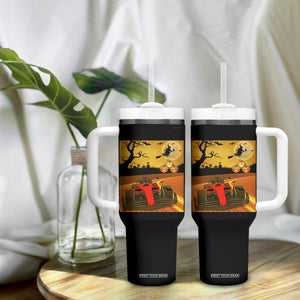 Vintage Race Car Halloween Pumpkin Retro Racing Tumbler With Handle TS14 Print Your Wear