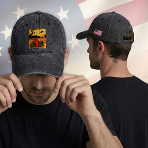 Vintage Race Car Halloween Pumpkin Retro Racing Washed Cotton Baseball Cap TS14 Print Your Wear