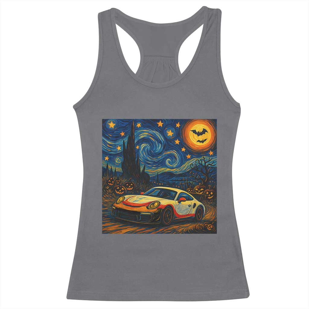 Racing Sports Racerback Tank Top Starry Night 911 Silhouette Halloween TS14 Charcoal Print Your Wear