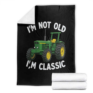 I'm Not Old I'm Classic Throw Blanket Vintage 1960s Classic Farm Tractor