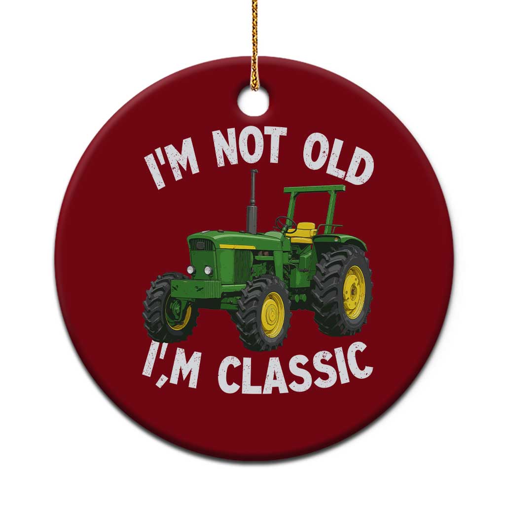 I'm Not Old I'm Classic Ceramic Ornament Vintage 1960s Classic Farm Tractor