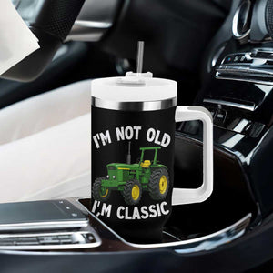 I'm Not Old I'm Classic Tumbler With Handle Vintage 1960s Classic Farm Tractor
