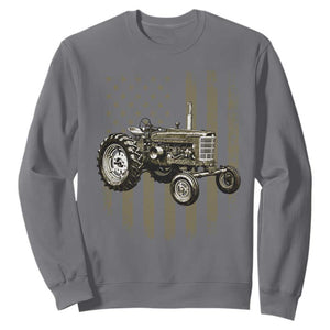 Camo Flag Tractor Vintage Farm Truck Patriotic Farmer Gift Sweatshirt