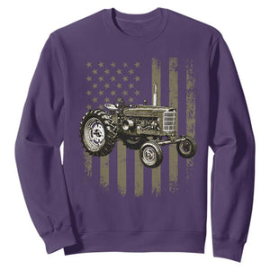 Camo Flag Tractor Vintage Farm Truck Patriotic Farmer Gift Sweatshirt