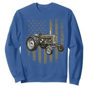 Camo Flag Tractor Vintage Farm Truck Patriotic Farmer Gift Sweatshirt