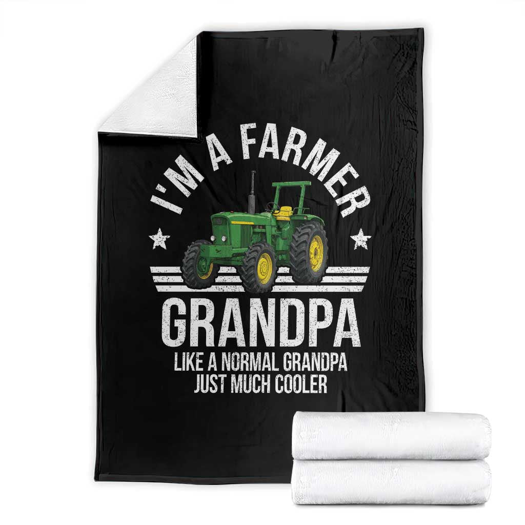 Farmer Grandpa Rancher Classic Farm Tractor Throw Blanket