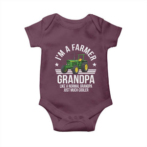 Farmer Grandpa Rancher Classic Farm Tractor Baby Onesie
