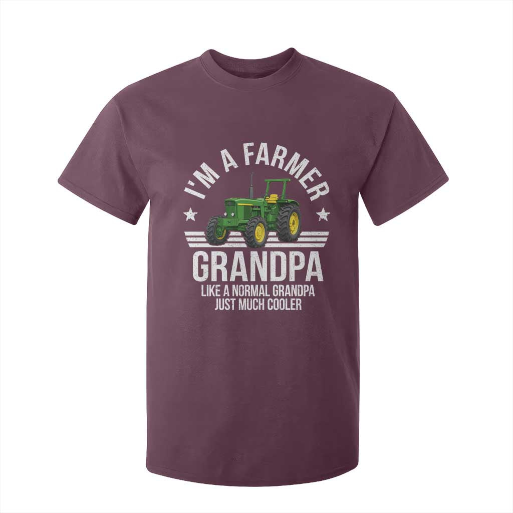 Farmer Grandpa Rancher Classic Farm Tractor T Shirt For Kid