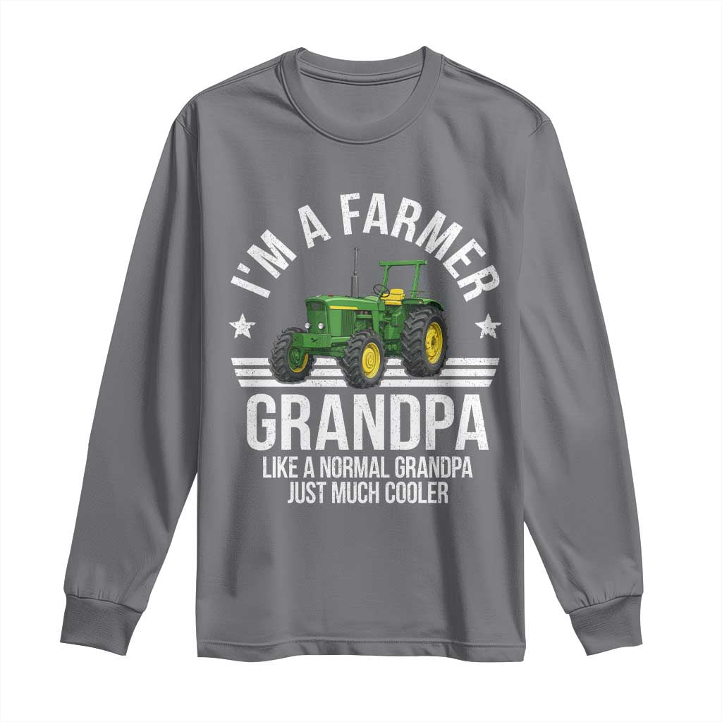 Farmer Grandpa Rancher Classic Farm Tractor Long Sleeve Shirt