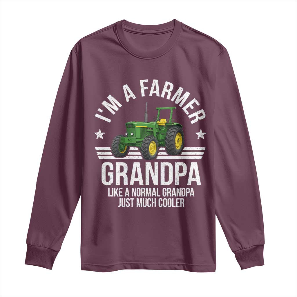 Farmer Grandpa Rancher Classic Farm Tractor Long Sleeve Shirt
